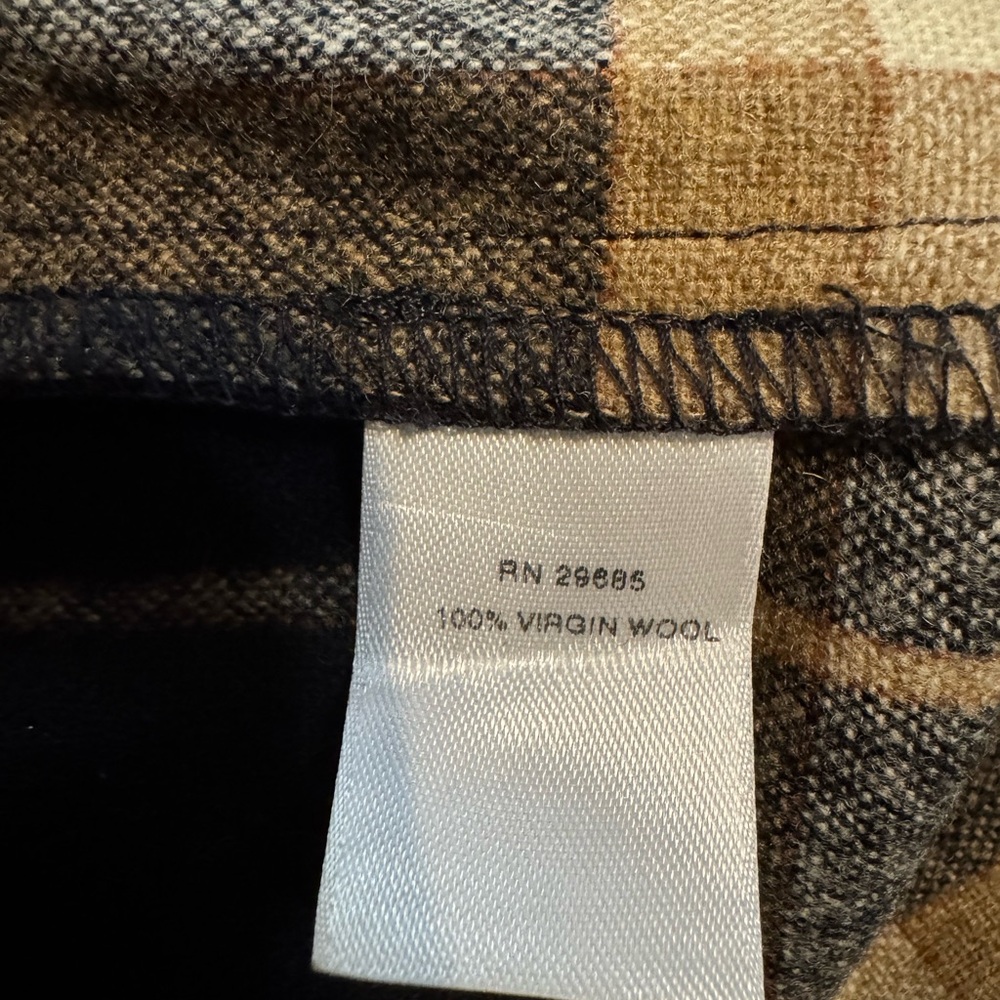 Pendleton Plaid Wool Shirt in Brown and Cream - Picture 3 of 3